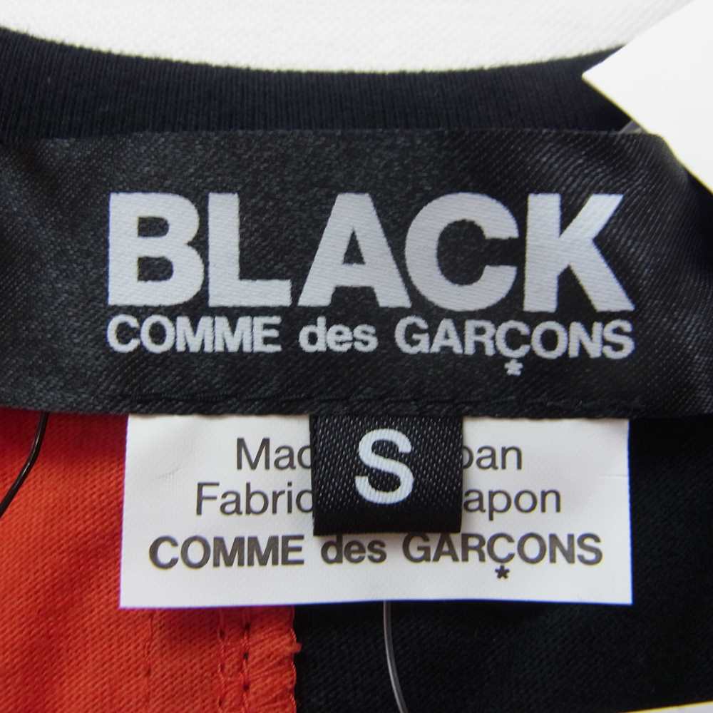 BLACK COMME des GARCONS ブラックコムデギャルソン AD2020 1E-T006 Disney ディズニー ミッキー プリント 2トーン Tシャツ ブラック系 レッド系 S【新古品】【未使用】【中古】