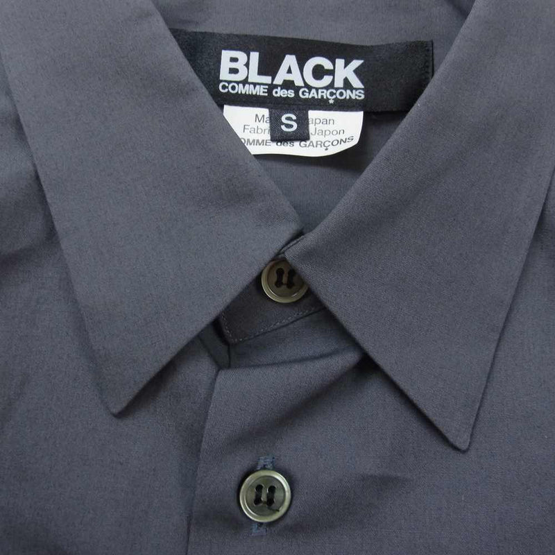 BLACK COMME des GARCONS ブラックコムデギャルソン AD2020 1E-B004 カモフラ柄 袖切替 長袖シャツ グレー系 S【新古品】【未使用】【中古】