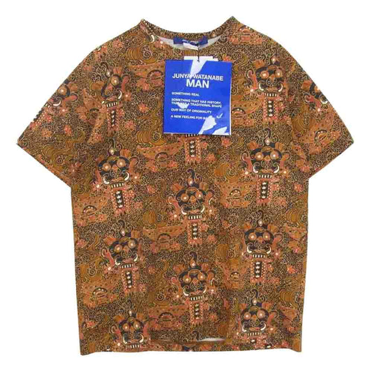 JUNYA WATANABE COMME des GARCONS MAN ジュンヤワタナベコムデギャルソンマン 22SS AD2021 WI-T028 エスニックパターン アーティストプリント クルーネック 半袖 Tシャツ マルチカラー系 M【新古品】【未使用】【中古】