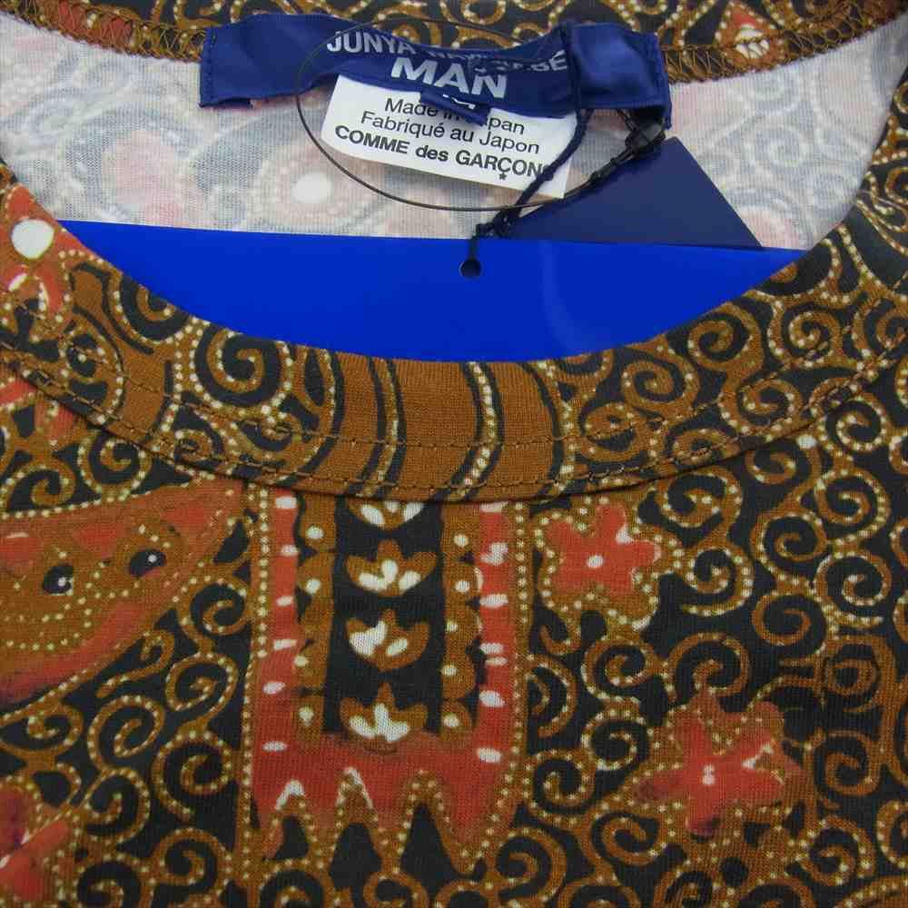 JUNYA WATANABE COMME des GARCONS MAN ジュンヤワタナベコムデギャルソンマン 22SS AD2021 WI-T028 エスニックパターン アーティストプリント クルーネック 半袖 Tシャツ マルチカラー系 M【新古品】【未使用】【中古】