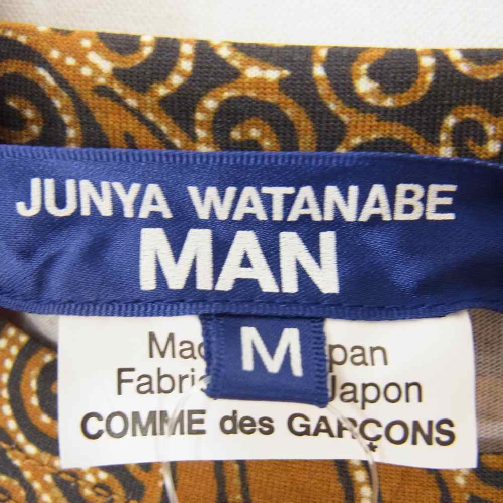 JUNYA WATANABE COMME des GARCONS MAN ジュンヤワタナベコムデギャルソンマン 22SS AD2021 WI-T028 エスニックパターン アーティストプリント クルーネック 半袖 Tシャツ マルチカラー系 M【新古品】【未使用】【中古】