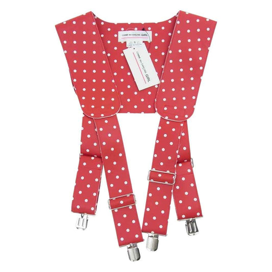 COMME des GARCONS コムデギャルソン GIRL 22SS NI-S015  渋谷PARCO限定 ドット柄ハーネス サスペンダー ベスト レッド系【新古品】【未使用】【中古】