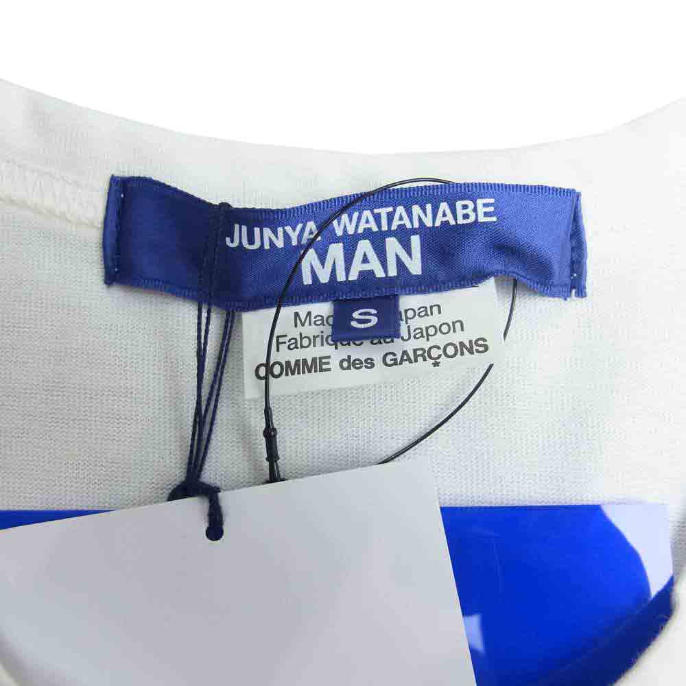 JUNYA WATANABE COMME des GARCONS MAN ジュンヤワタナベコムデギャルソンマン 22SS AD2021 WI-T015 アーティストプリント クルーネック 半袖 Tシャツ オフホワイト系 S【新古品】【未使用】【中古】