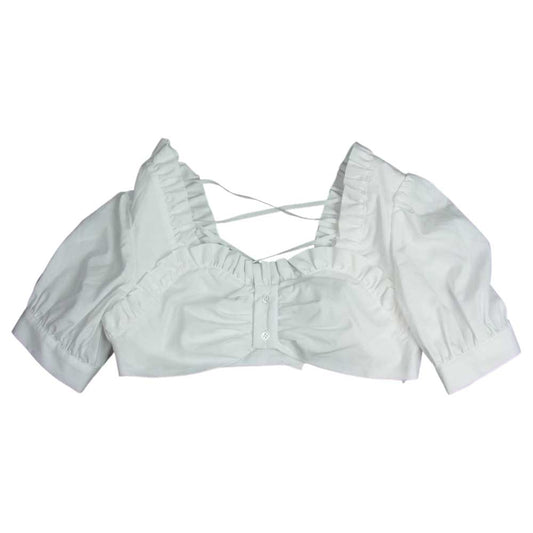 COMME des GARCONS コムデギャルソン noir Kei ninomiya ノワールケイニノミヤ 22SS 3I-B003 ビスチェ ブラウス ホワイト系 S【新古品】【未使用】【中古】