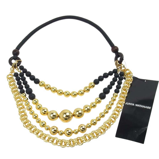 JUNYA WATANABE COMME des GARCONS MAN ジュンヤワタナベコムデギャルソンマン × FLAKE フレーク JI-K814 GOLD PEARLS ゴールド パール ビーズ ネックレス チョーカー ゴールド系【新古品】【未使用】【中古】