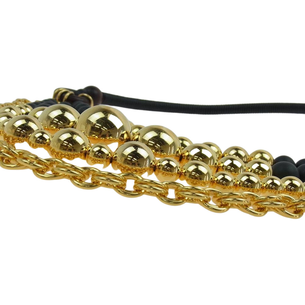 JUNYA WATANABE COMME des GARCONS MAN ジュンヤワタナベコムデギャルソンマン × FLAKE フレーク JI-K814 GOLD PEARLS ゴールド パール ビーズ ネックレス チョーカー ゴールド系【新古品】【未使用】【中古】