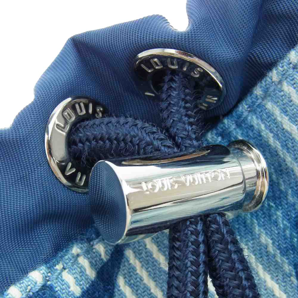 LOUIS VUITTON ルイ・ヴィトン M57838 ウォーターカラー モノグラム デニム サック マラン ショルダーバッグ ブルー系 ライトブルー系【中古】