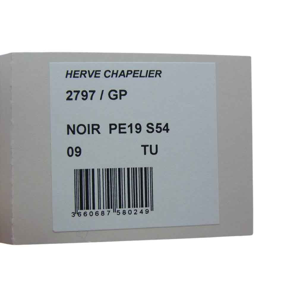 Herve Chapelier エルベ・シャプリエ 2797GP リュクスショルダー XS ノワール 舟形 ポーチ ポシェット バッグ ブラック系【美品】【中古】