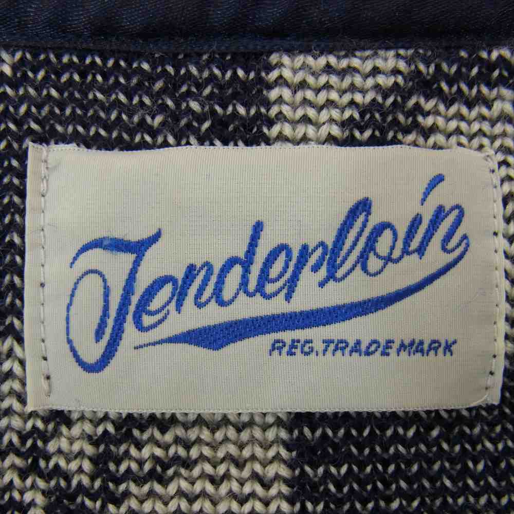 TENDERLOIN テンダーロイン T-SWEATER D チェック ノルディック セーター ネイビー系【中古】