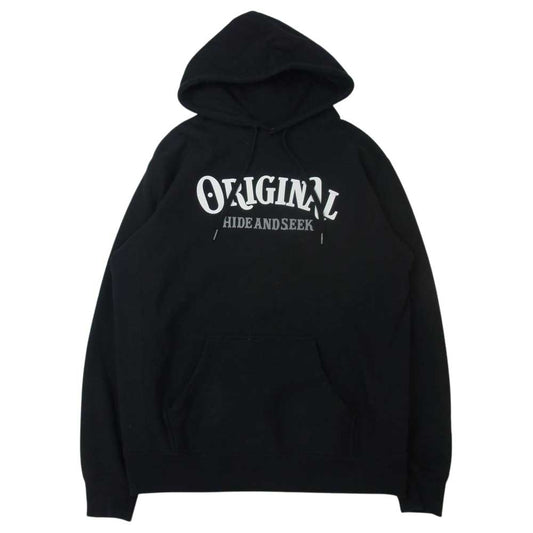 TENDERLOIN テンダーロイン Hide and Seek HOODED SWEATSHIRT ハイド アンド シーク 本店限定 スウェット パーカー ブラック系 M【中古】