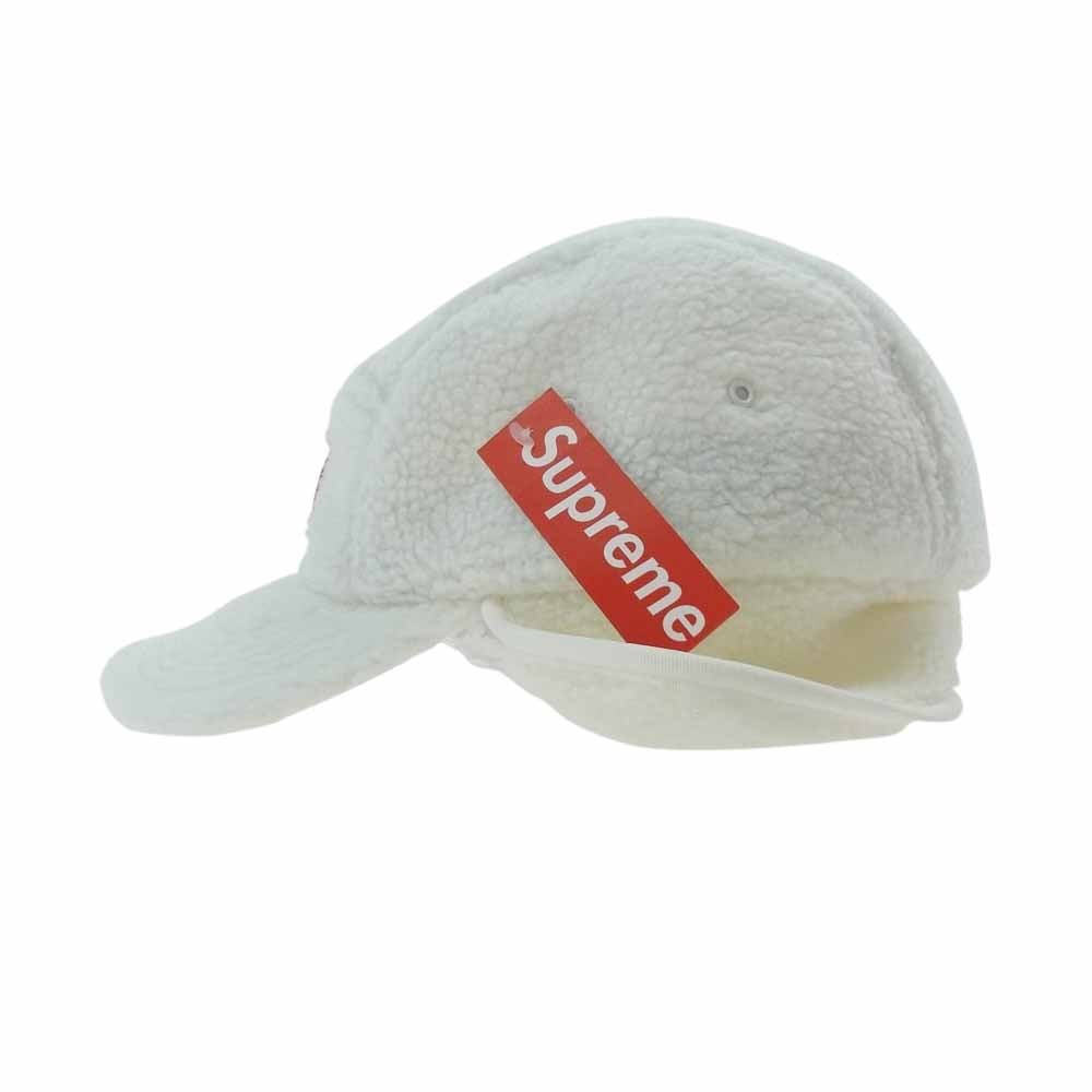 Supreme シュプリーム 20AW Deep Pile Earflap Camp Cap ボックスロゴ フリース イヤー キャップ ホワイト系【中古】