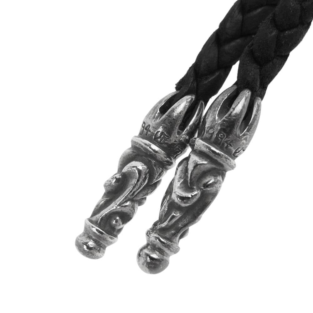 CHROME HEARTS クロムハーツ（原本無） BRAID TNY SCROLL タイニースクロール レザーブレード ブラック系 シルバー系【中古】