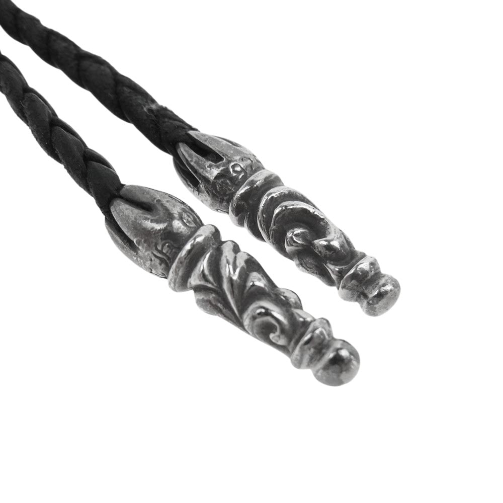 CHROME HEARTS クロムハーツ（原本無） BRAID TNY SCROLL タイニースクロール レザーブレード ブラック系 シルバー系【中古】
