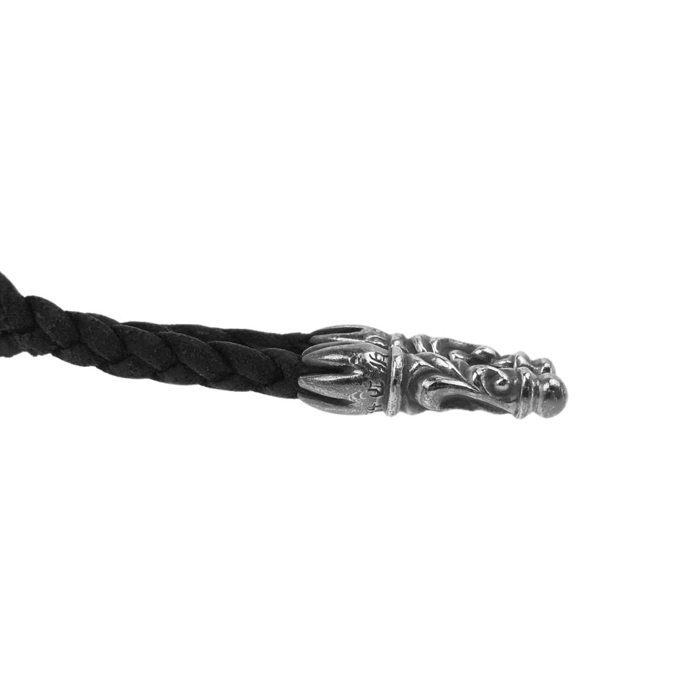 CHROME HEARTS クロムハーツ（原本無） BRAID TNY SCROLL タイニースクロール レザーブレード ブラック系 シルバー系【中古】