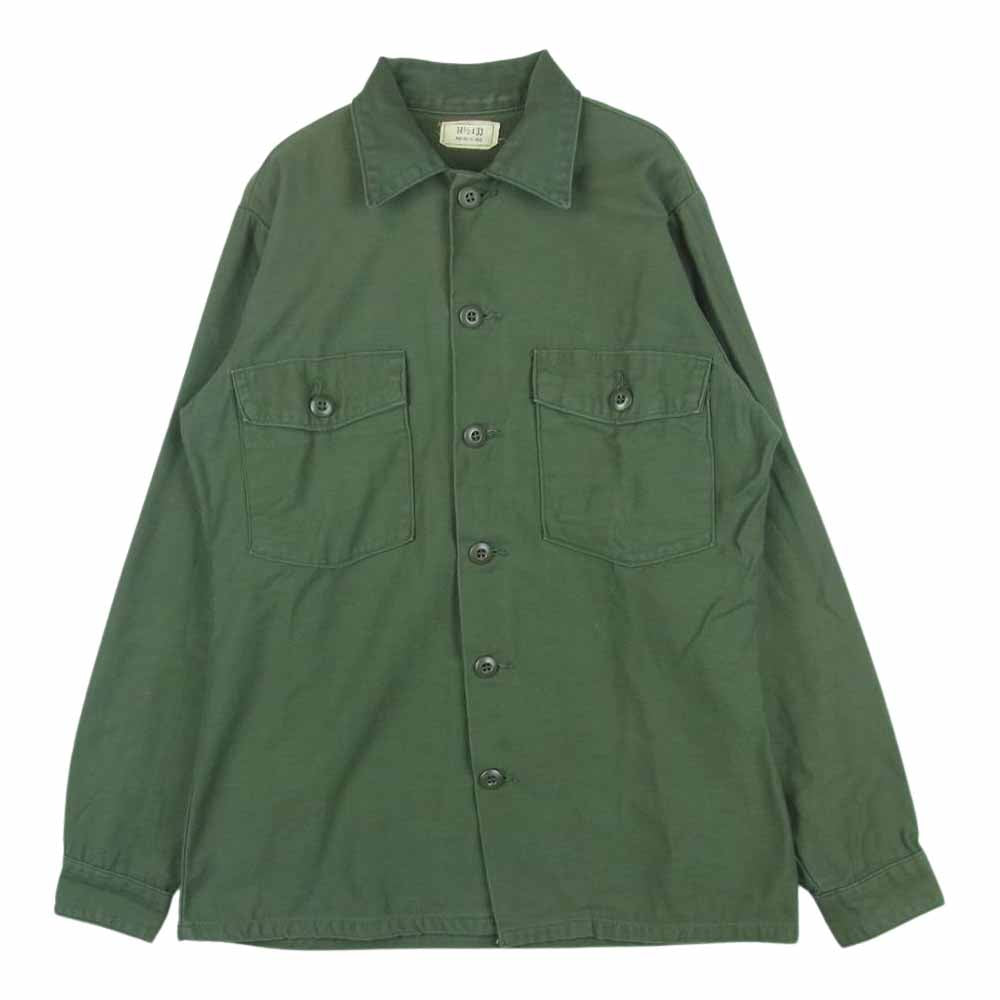 アメリカ軍 8405-00-781-8946 70s ユーティリティ ミリタリー シャツ ジャケット カーキ系 14.5【中古】