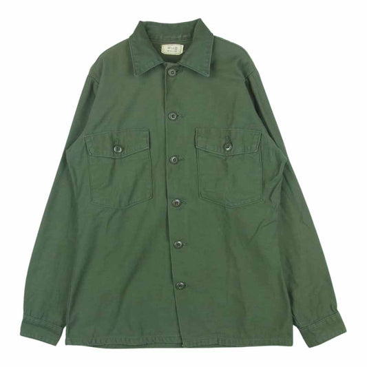 アメリカ軍 8405-00-781-8946 70s ユーティリティ ミリタリー シャツ ジャケット カーキ系 14.5【中古】