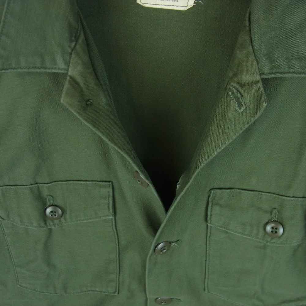 アメリカ軍 8405-00-781-8946 70s ユーティリティ ミリタリー シャツ ジャケット カーキ系 14.5【中古】