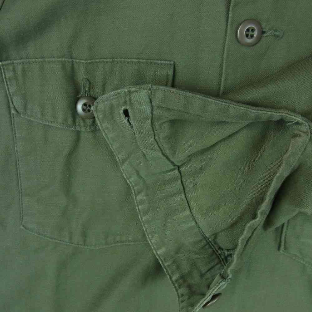 アメリカ軍 8405-00-781-8946 70s ユーティリティ ミリタリー シャツ ジャケット カーキ系 14.5【中古】