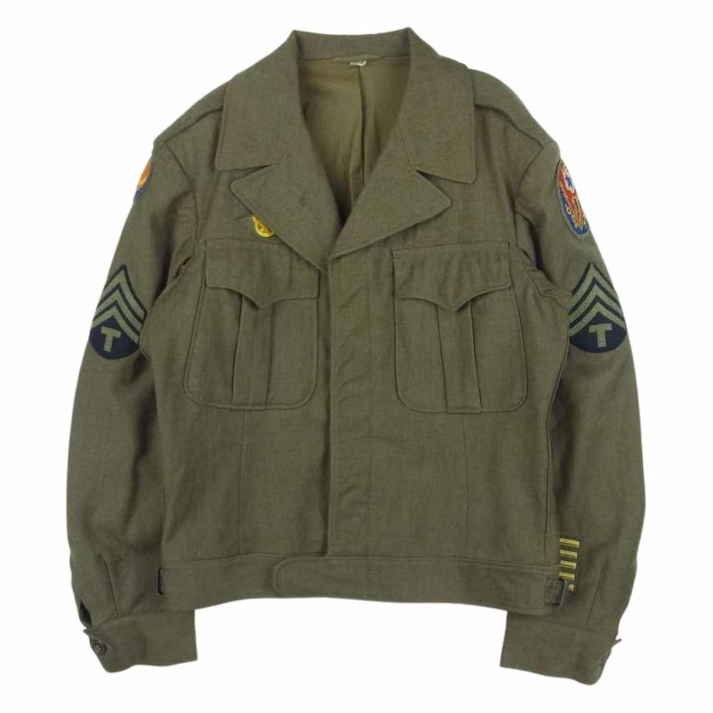 アメリカ軍 Inspector ウール ワッペン ミリタリー ジャケット カーキ系 36R【中古】