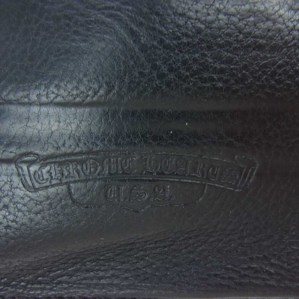 CHROME HEARTS クロムハーツ（原本無） 1SNAP 1スナップ クロスボールボタン レザー ウォレット ブラック系【中古】