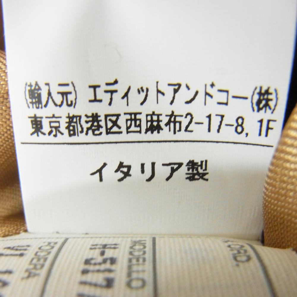 チンクアンタ H-517/1 ゴート レザー スエード スタンドカラー ダブルライダース ジャケット  ブラウン系 46【美品】【中古】