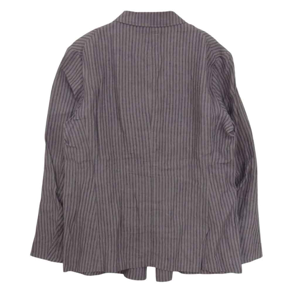 ORGUEIL オルゲイユ OR-4199A  Prisoner Jacket Grey プリズナー ストライプ ジャケット パープル系 36【美品】【中古】