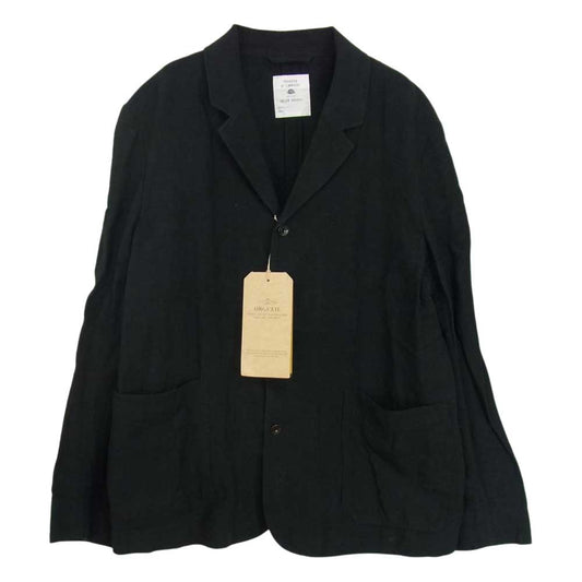 ORGUEIL オルゲイユ OR-4235B Linen Prisoner Jacket リネン プリズナー ジャケット ブラック系 36【美品】【中古】