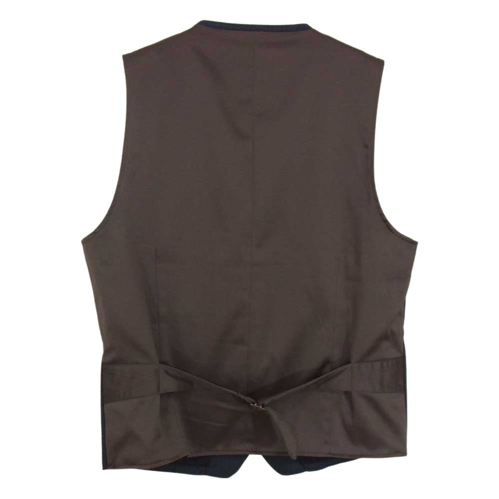ORGUEIL オルゲイユ OR-4107B Glen Check Gilet グレンチェック ベスト ネイビー系 40【美品】【中古】