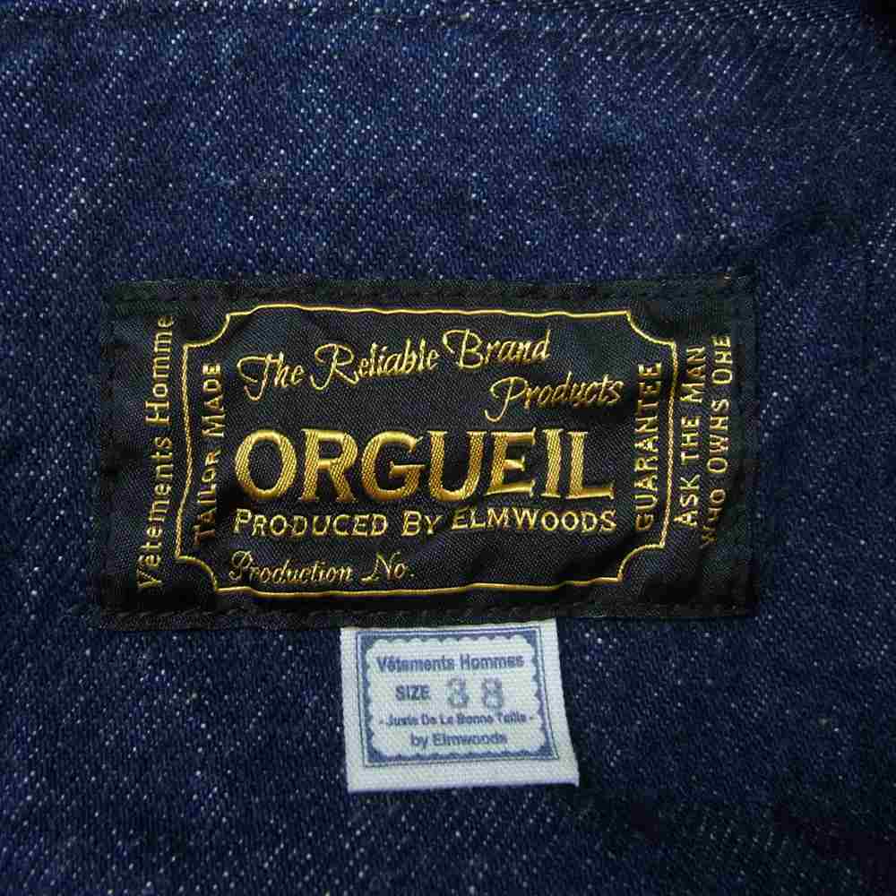 ORGUEIL オルゲイユ OR-4206 Locomotive Jacket ロコモーティブ ジャケット インディゴブルー系 38【美品】【中古】