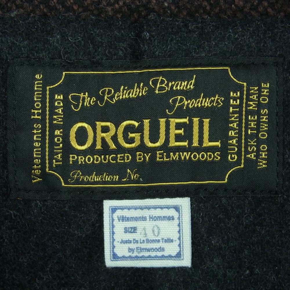 ORGUEIL オルゲイユ OR-4061C Shooting Jacket シューティング ジャケット ダークブラウン系 40【美品】【中古】