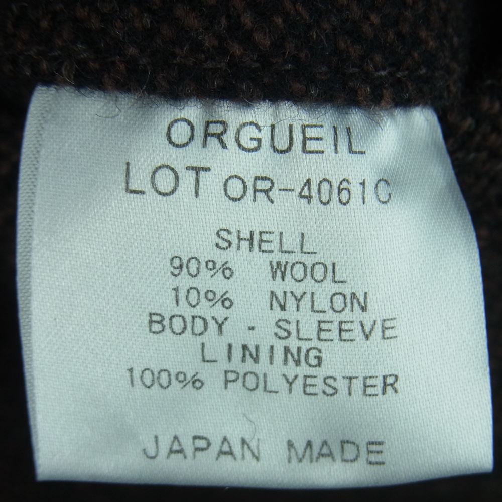 ORGUEIL オルゲイユ OR-4061C Shooting Jacket シューティング ジャケット ダークブラウン系 40【美品】【中古】