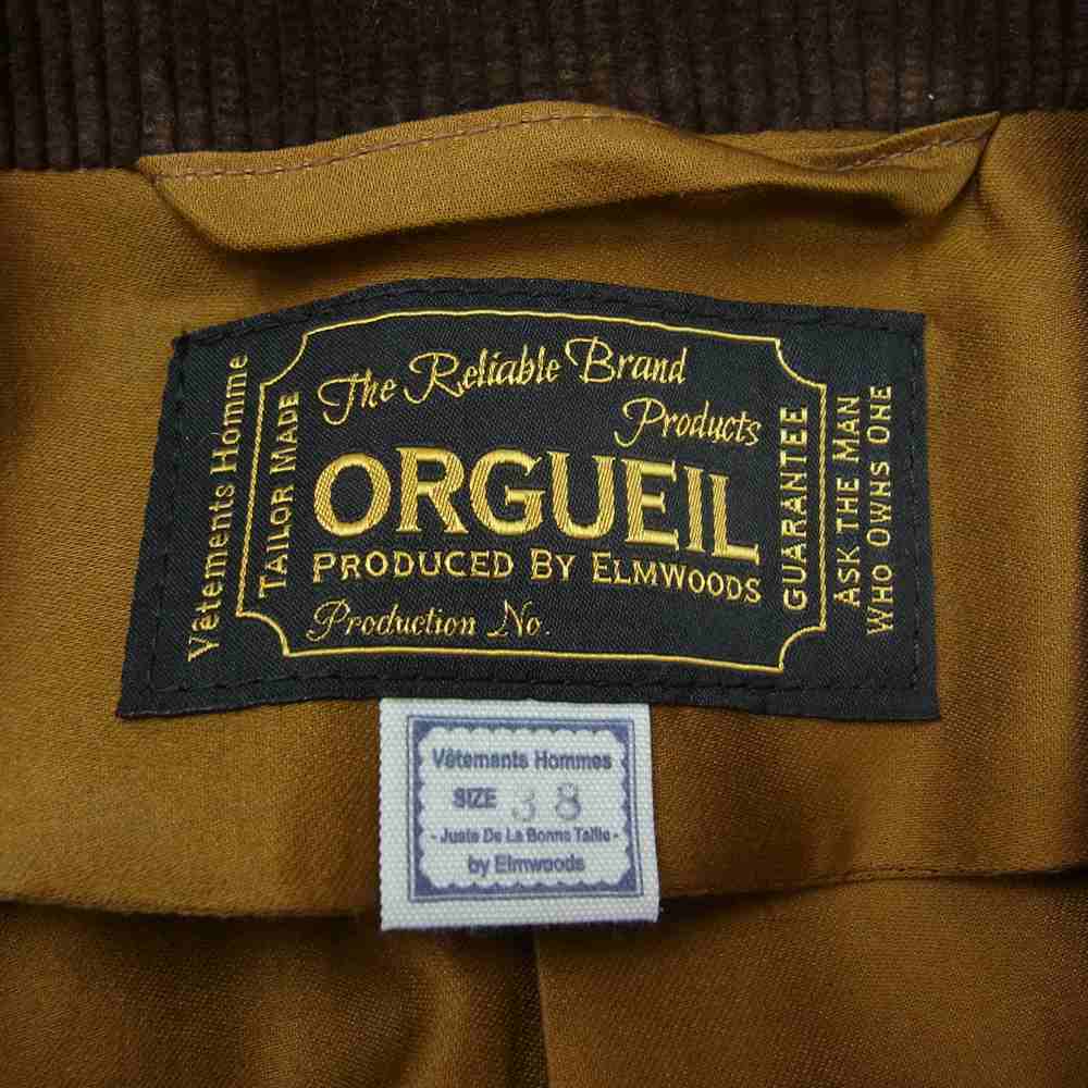 ORGUEIL オルゲイユ OR-4212A Corduroy Jacket コーデュロイ ジャケット ブラウン系 38【美品】【中古】
