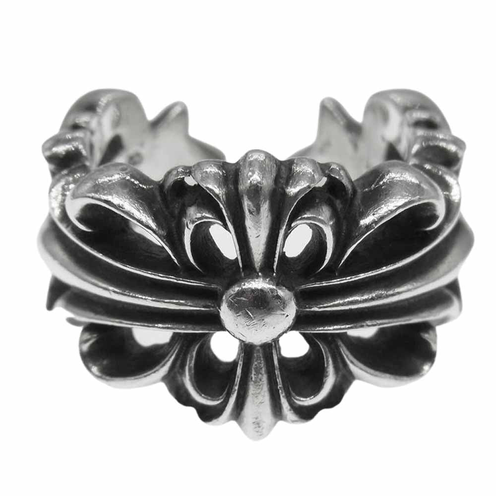 CHROME HEARTS クロムハーツ（原本無） DBL FLRL CRS ダブルフローラルクロス リング シルバー系【中古】
