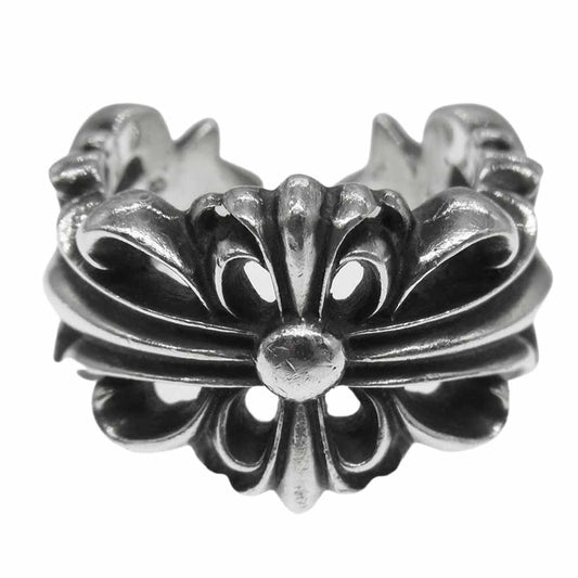 CHROME HEARTS クロムハーツ（原本無） DBL FLRL CRS ダブルフローラルクロス リング シルバー系【中古】