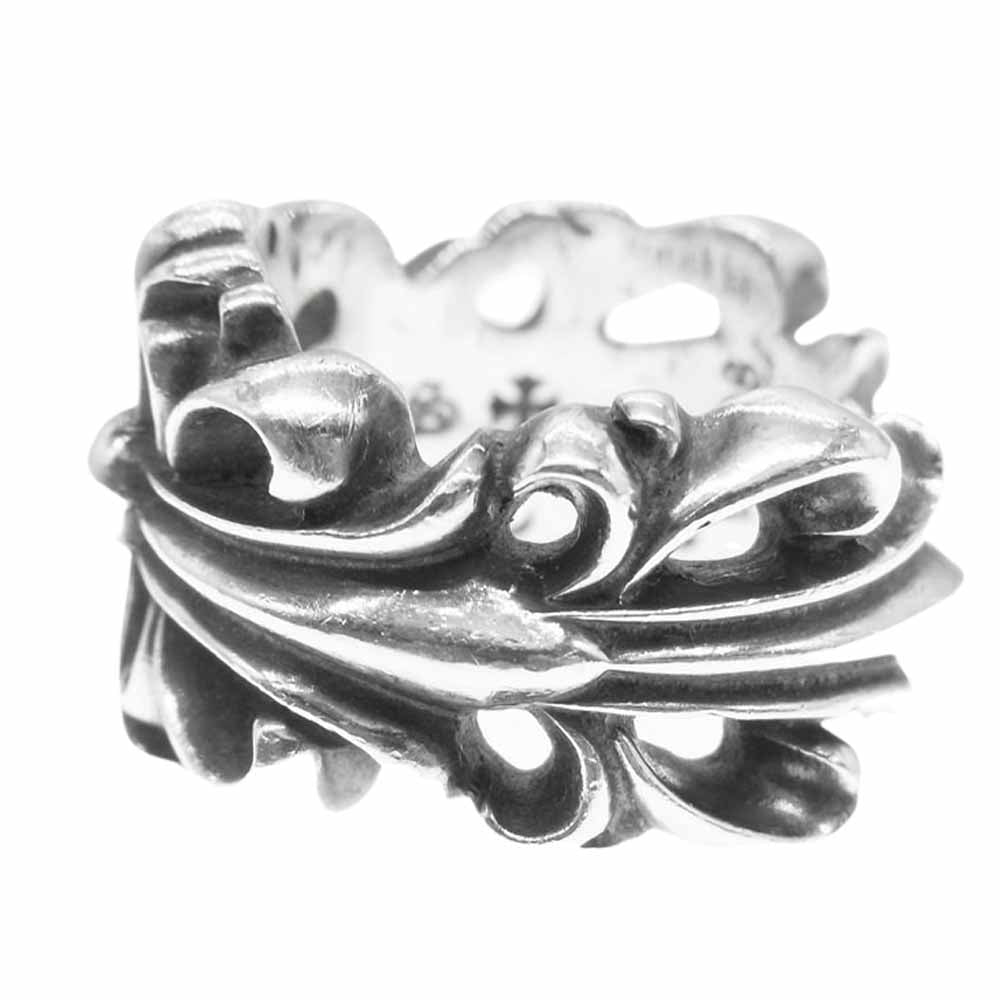CHROME HEARTS クロムハーツ（原本無） DBL FLRL CRS ダブルフローラルクロス リング シルバー系【中古】