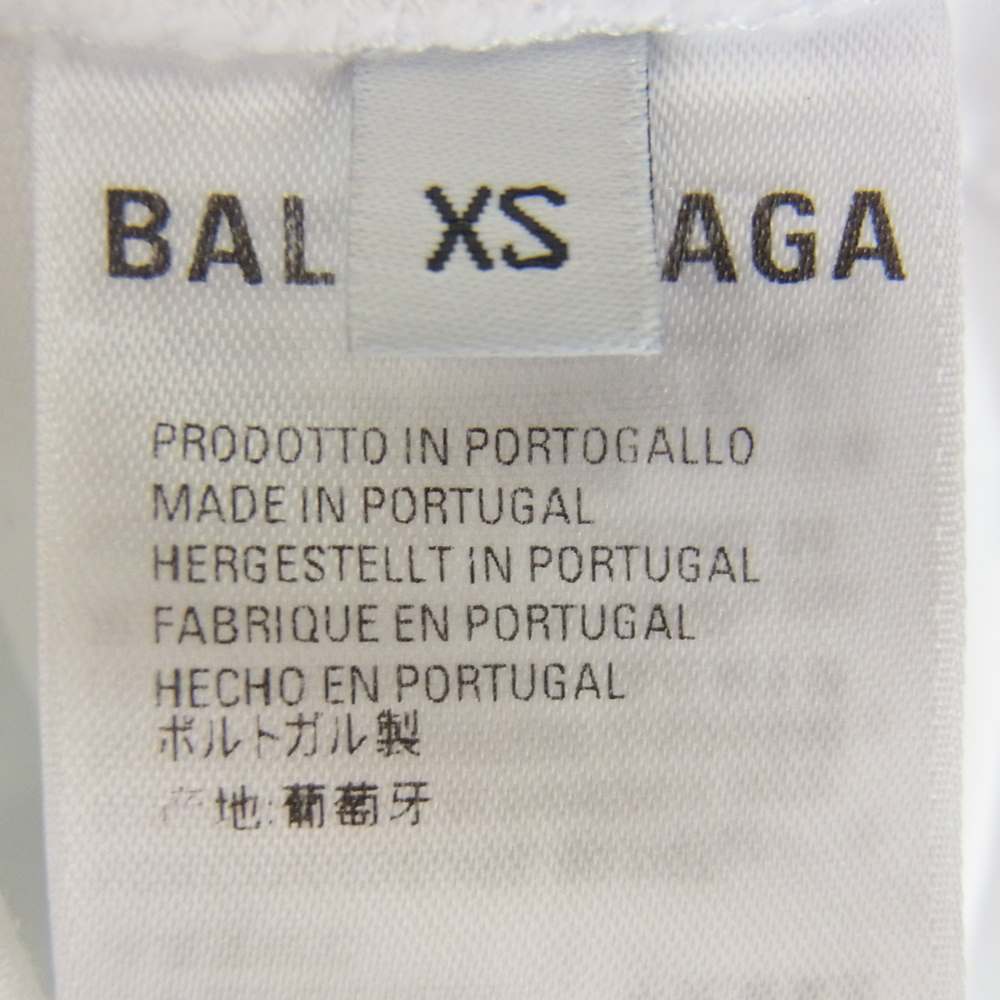 BALENCIAGA バレンシアガ 21SS 612966 クルーネック ロゴ プリント Tシャツ ホワイト系 XS【中古】