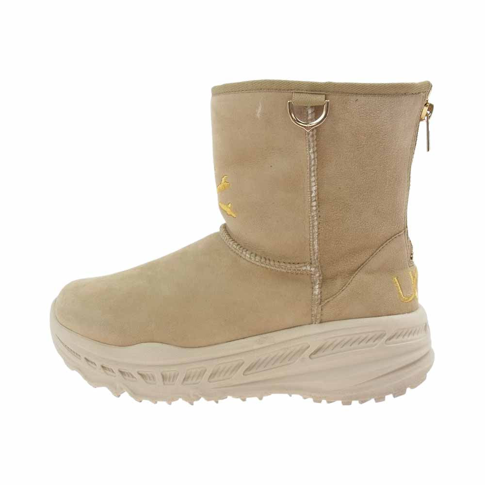 mastermind JAPAN マスターマインドジャパン UGG アグ スカル刺繍 バックジップ ムートン ブーツ ベージュ系 27cm【中古】