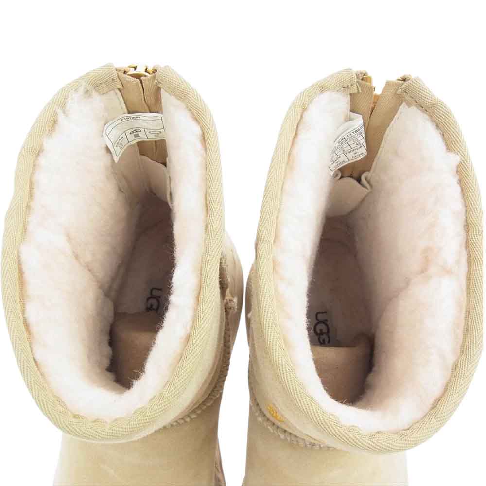 mastermind JAPAN マスターマインドジャパン UGG アグ スカル刺繍 バックジップ ムートン ブーツ ベージュ系 27cm【中古】