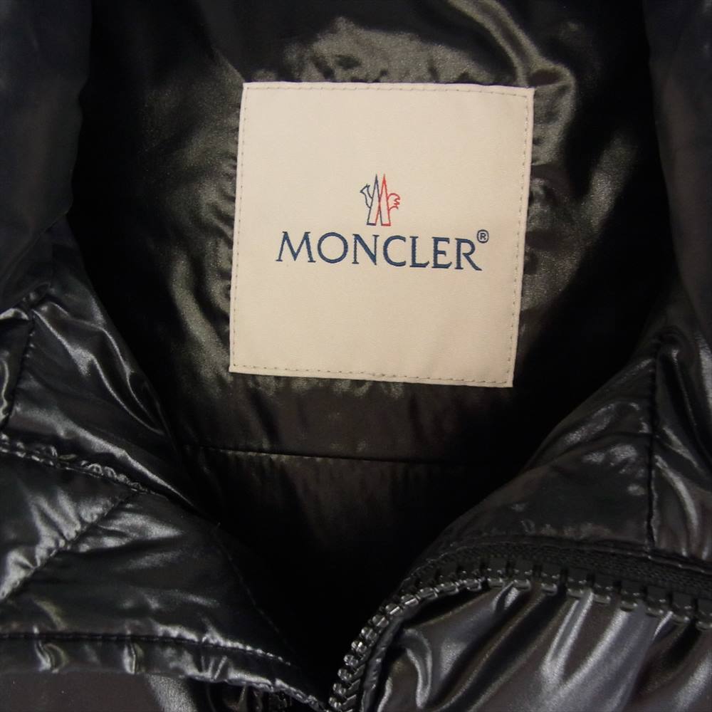 MONCLER モンクレール GENIUS ジーニアス FRAGMENT DESIGN フラグメントデザイン MAYCONNE ロゴ総柄ダウンジャケット ブラック系 1【中古】