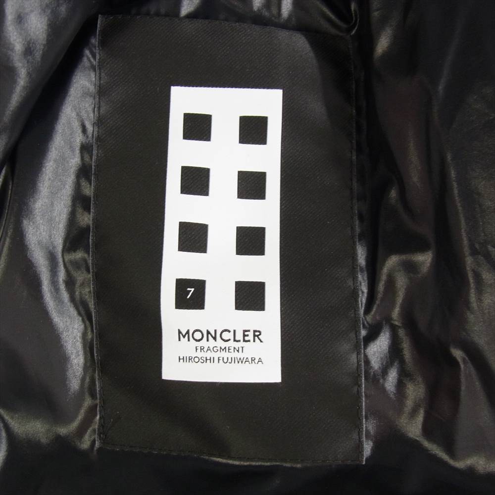 MONCLER モンクレール GENIUS ジーニアス FRAGMENT DESIGN フラグメントデザイン MAYCONNE ロゴ総柄ダウンジャケット ブラック系 1【中古】