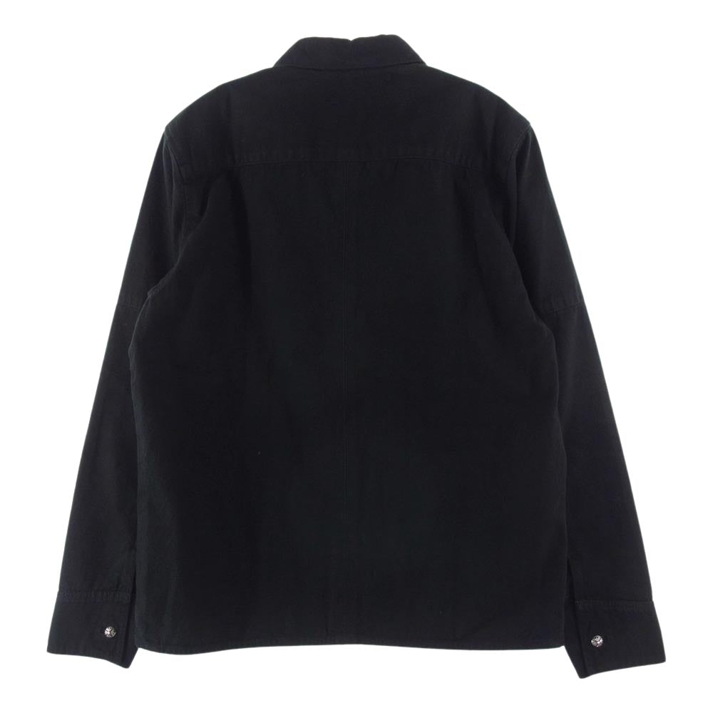 CHROME HEARTS クロムハーツ（原本無） 国内正規品 LAST BITE DNM ラストバイト クロスボール ボタン デニム シャツ カバーオール ジャケット ブラック系 M【中古】