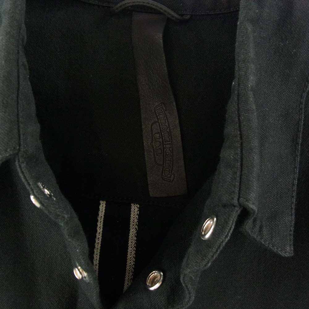 CHROME HEARTS クロムハーツ（原本無） 国内正規品 LAST BITE DNM ラストバイト クロスボール ボタン デニム シャツ カバーオール ジャケット ブラック系 M【中古】