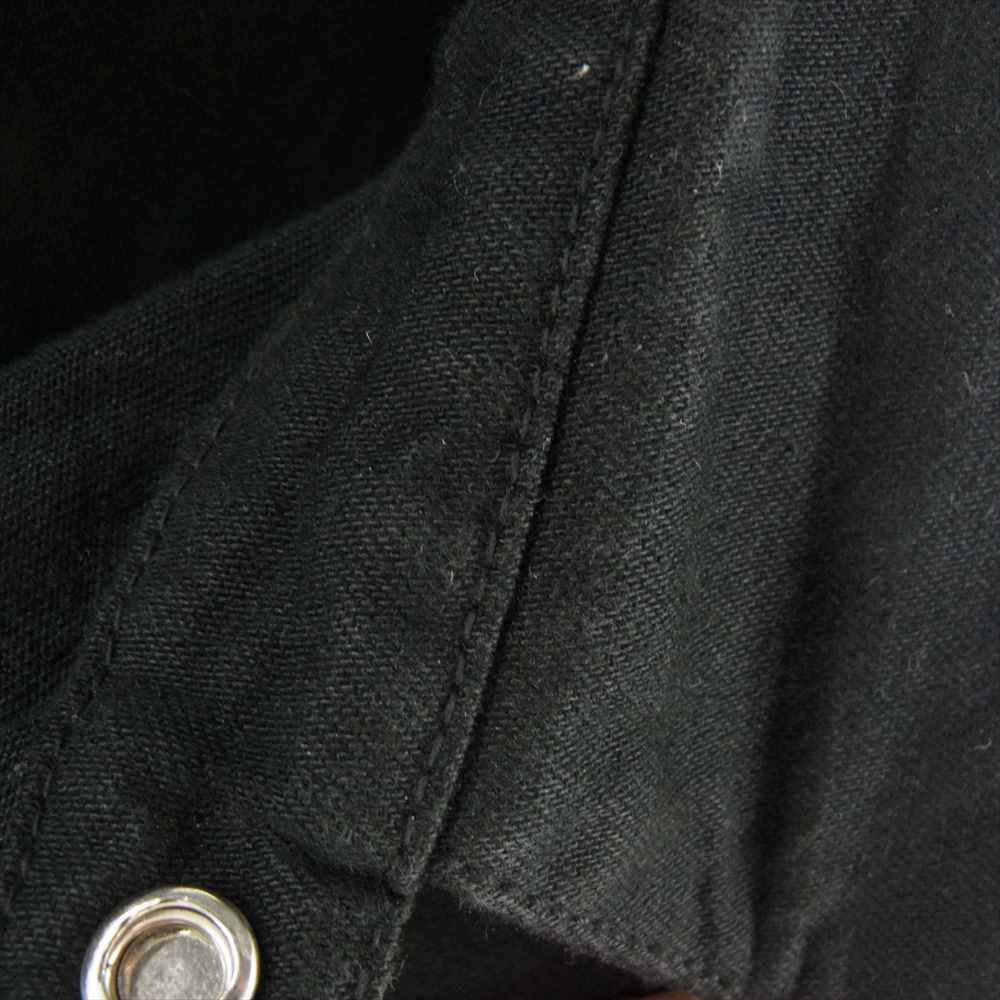 CHROME HEARTS クロムハーツ（原本無） 国内正規品 LAST BITE DNM ラストバイト クロスボール ボタン デニム シャツ カバーオール ジャケット ブラック系 M【中古】