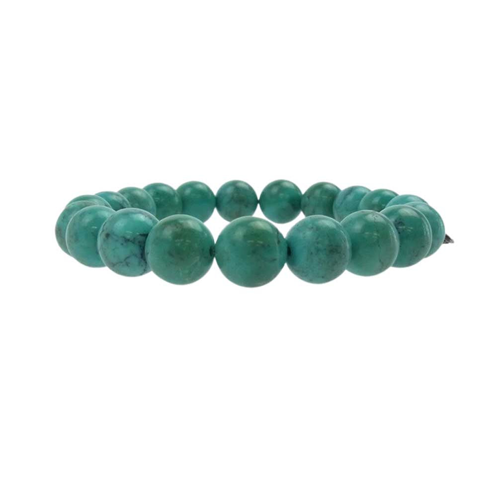 BILL WALL LEATHER ビルウォールレザー SB-C080 ギャランティ付属 STONE BRACELET スカルビーズ ターコイズ ブレスレット ターコイズブルー系【中古】