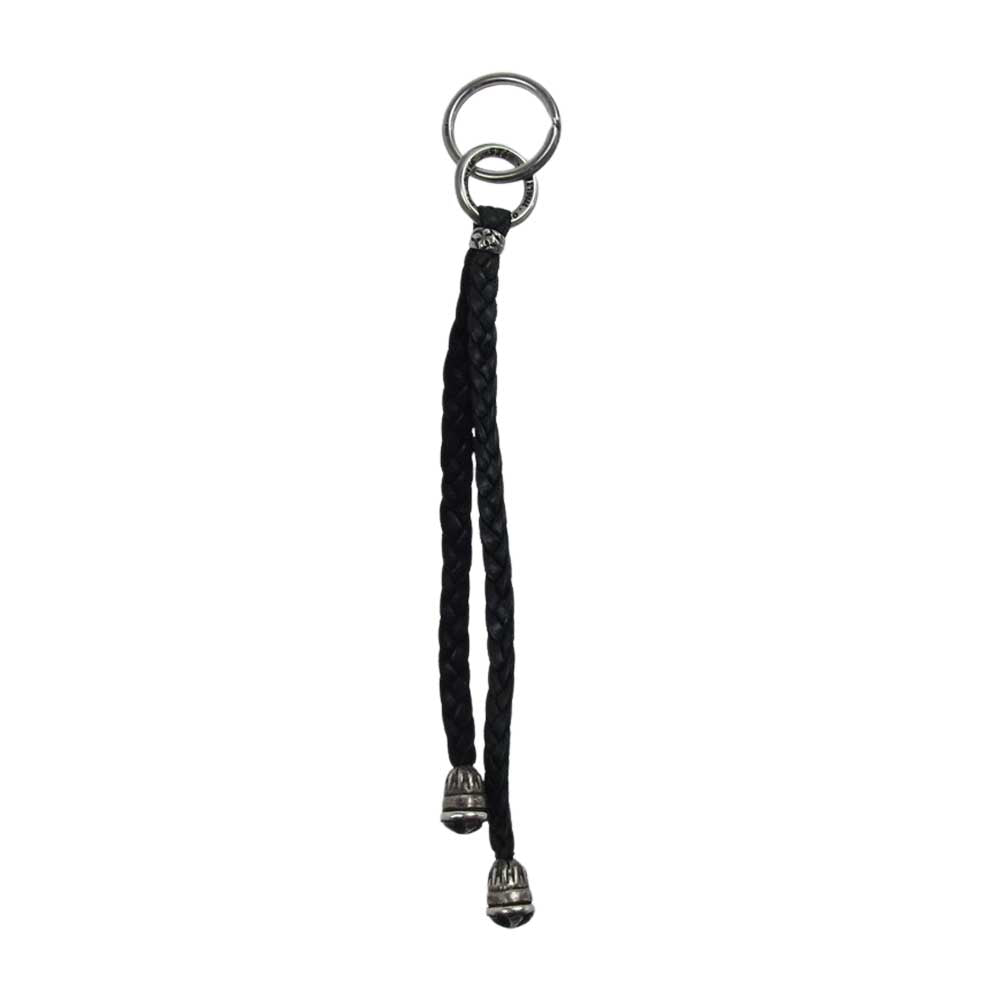 BILL WALL LEATHER ビルウォールレザー エンドチップ付 レザーブレード キーホルダー ブラック系 シルバー系【中古】