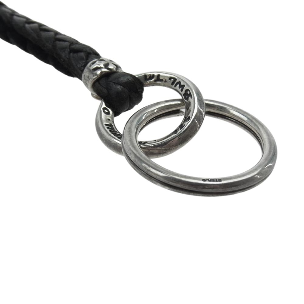 BILL WALL LEATHER ビルウォールレザー エンドチップ付 レザーブレード キーホルダー ブラック系 シルバー系【中古】