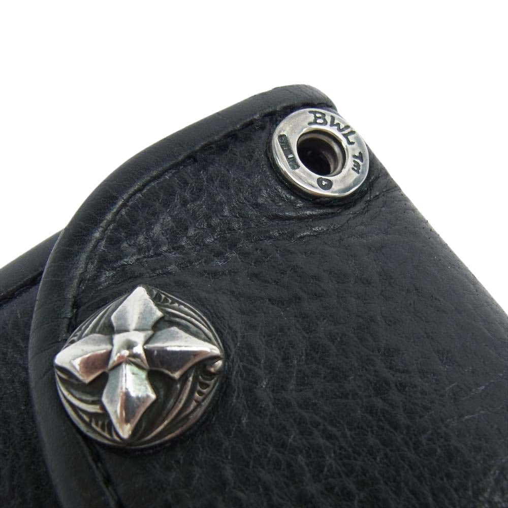 BILL WALL LEATHER ビルウォールレザー TRIBAL DORAGON トライバルドラゴン クロスコンチョ ロングウォレット ブラック系【中古】