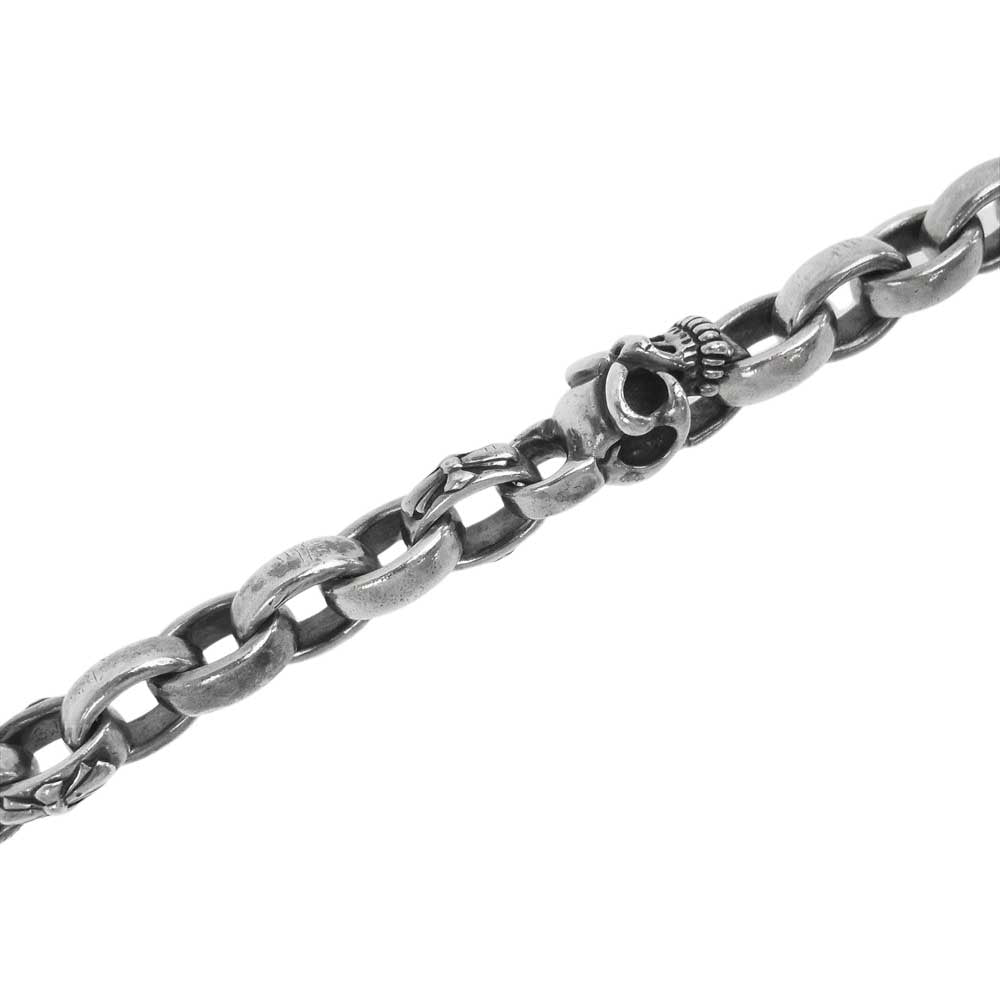 BILL WALL LEATHER ビルウォールレザー 1ヴィンテージスカル 2ハーフスカル イモータルクロス&プレーンリンク ウォレットチェーン シルバー系【中古】