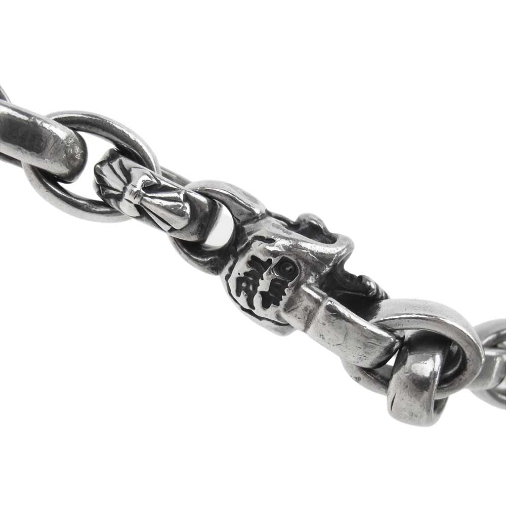 BILL WALL LEATHER ビルウォールレザー 1ヴィンテージスカル 2ハーフスカル イモータルクロス&プレーンリンク ウォレットチェーン シルバー系【中古】