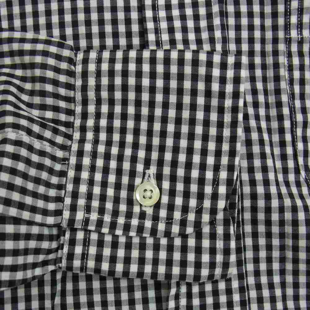 INDIVIDUALIZED SHIRTS インディビジュアライズドシャツ cotton BIG GINGHAM CHECK BLACK コットン ビック チェック 長袖 シャツ ブラック系 15ー32【美品】【中古】